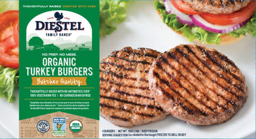 Organic Quarter Pound Frozen Turkey Burgers