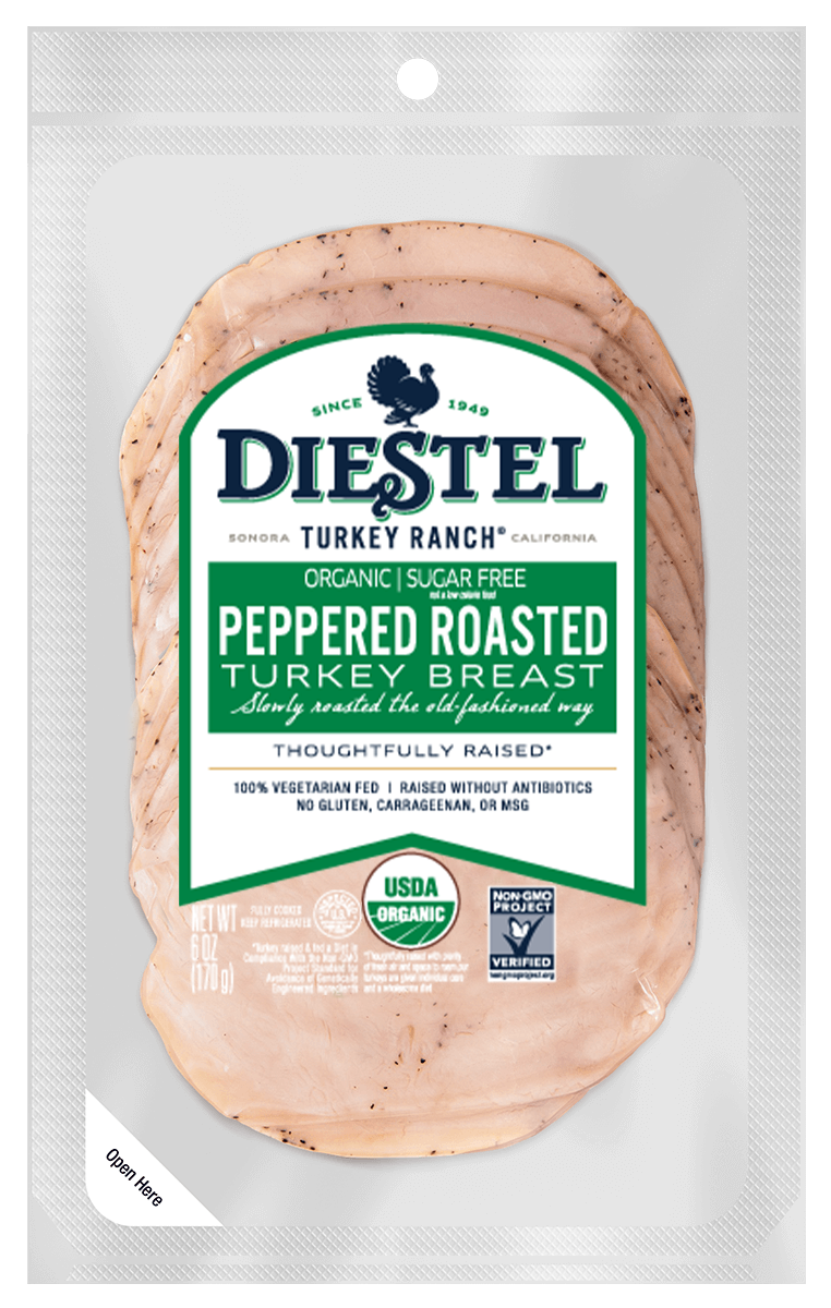 Organic Peppered Roasted Pre-Sliced Deli Turkey